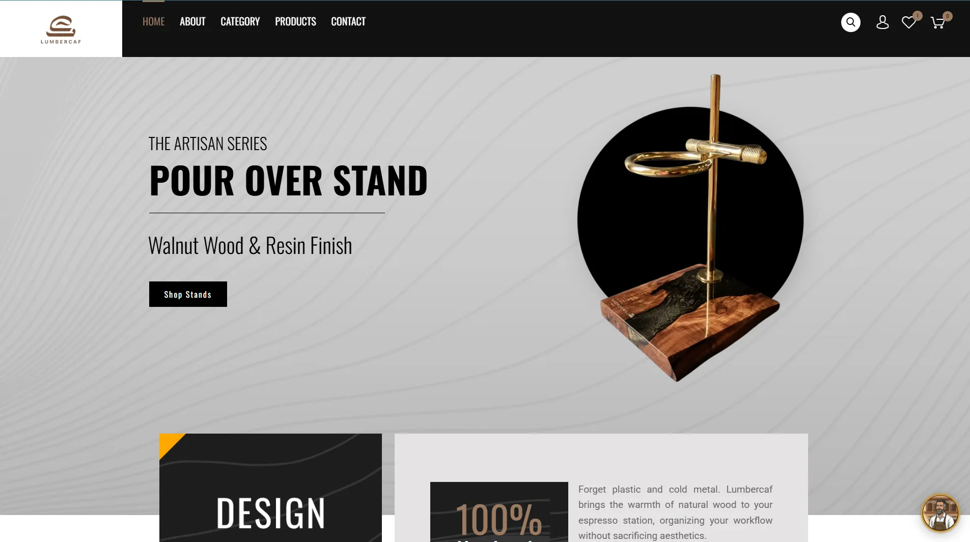 Lumbercaf website screenshot